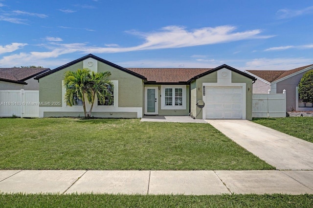 18998 Cloud Lake Cir, Boca Raton, FL 33496 - ranch-style house featuring a garage, concrete driveway, and stucco siding