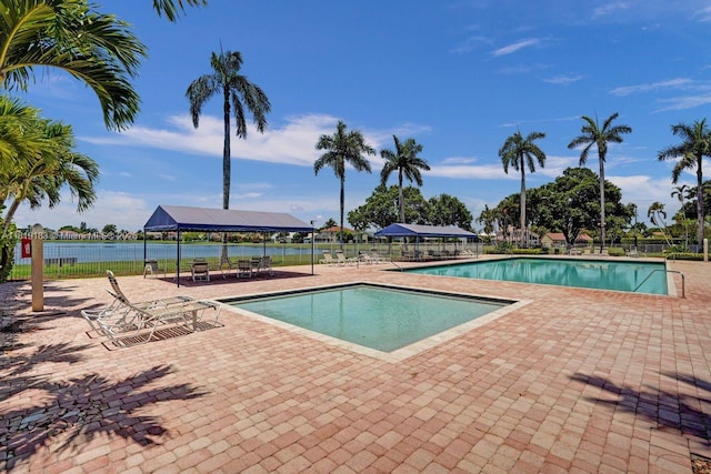 18998 Cloud Lake Cir, Boca Raton, FL 33496 - community pool with a gazebo and a patio area