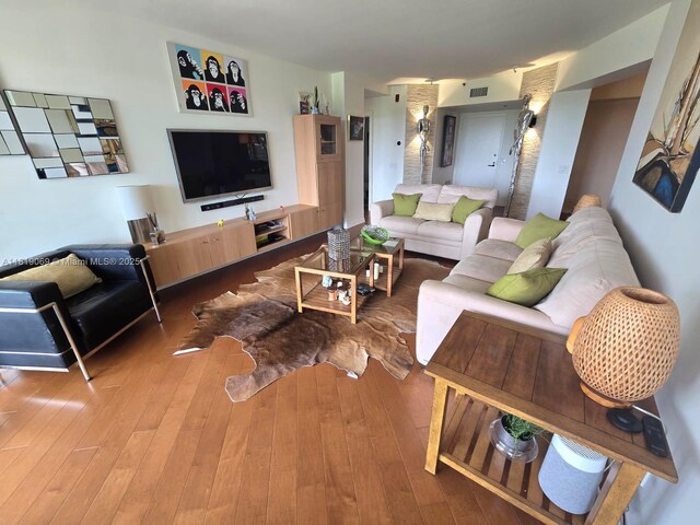 7400 Radice Ct Unit 402, Lauderhill, FL 33319 - living area with hardwood / wood-style floors