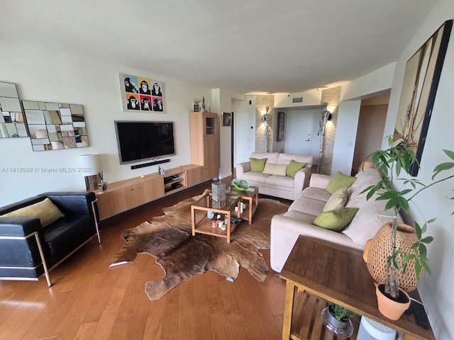 7400 Radice Ct Unit 402, Lauderhill, FL 33319 - living room with hardwood / wood-style flooring