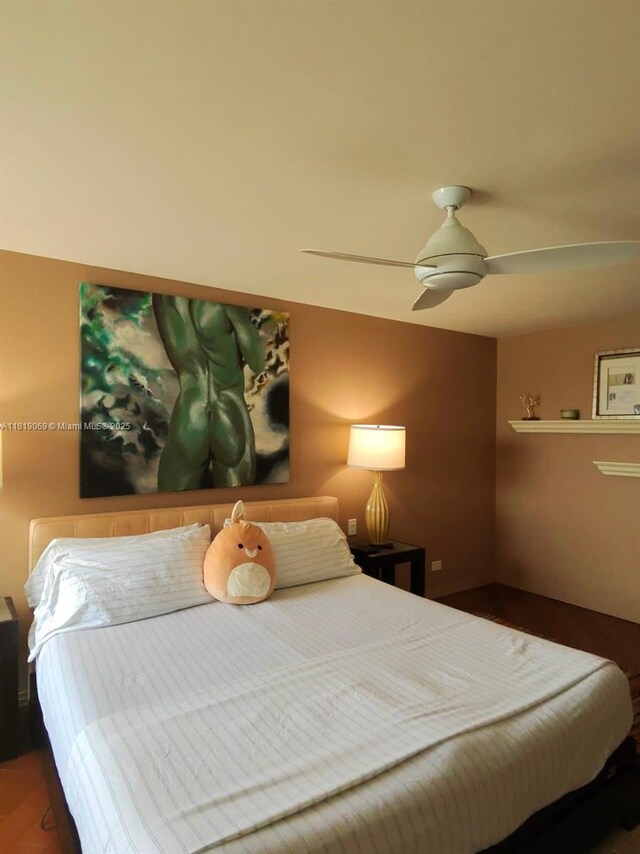 7400 Radice Ct Unit 402, Lauderhill, FL 33319 - bedroom featuring ceiling fan