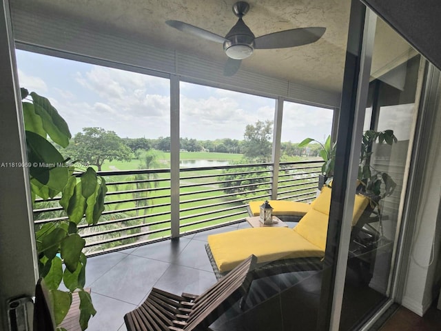 7400 Radice Ct Unit 402, Lauderhill, FL 33319 - sunroom / solarium featuring a water view