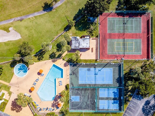 7400 Radice Ct Unit 402, Lauderhill, FL 33319 - bird's eye view of a pool area