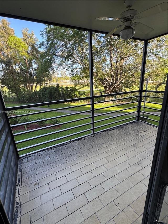 1100 Saint Charles Pl Unit 203, Pembroke Pines, FL 33026 - balcony featuring a ceiling fan