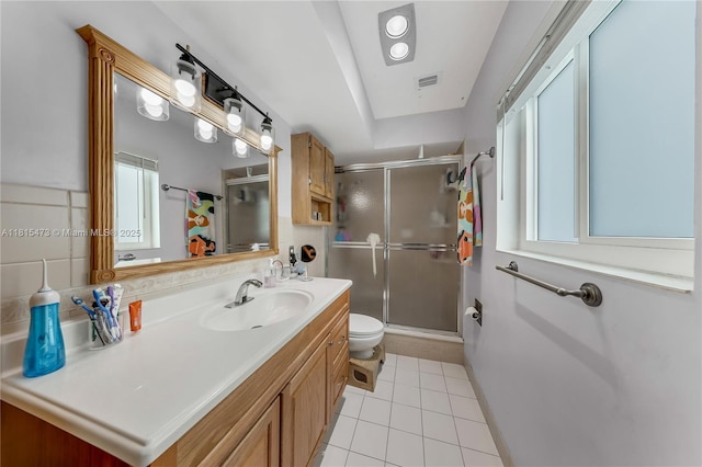 8331 NW 18th St, Pembroke Pines, FL 33024 - full bath with a shower stall, vanity, and tile patterned flooring