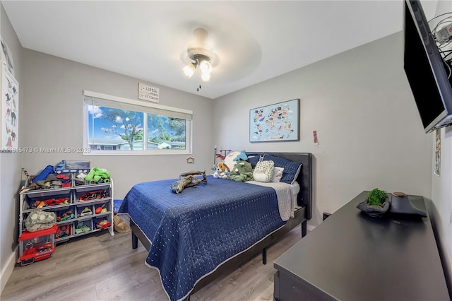 8331 NW 18th St, Pembroke Pines, FL 33024 - bedroom with wood finished floors and ceiling fan
