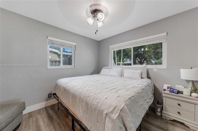 8331 NW 18th St, Pembroke Pines, FL 33024 - bedroom with wood finished floors and ceiling fan