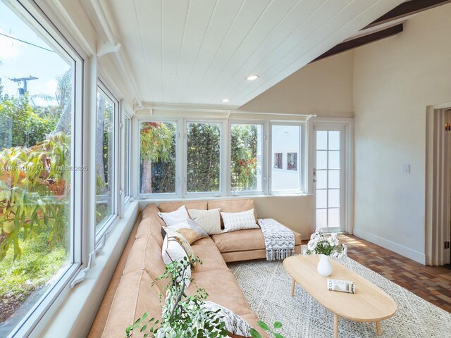 1036 Palermo Ave, Coral Gables, FL 33134 - sunroom with baseboards and recessed lighting