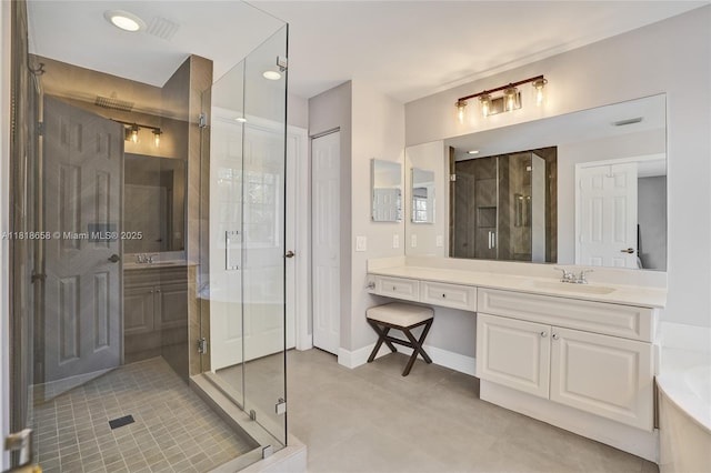 2509 Hunters Run Way, Weston, FL 33327 - full bath with a stall shower, vanity, and tile patterned floors