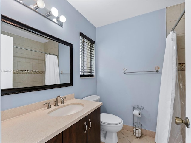 17337 SW 140th Ct, Miami, FL 33177 - bathroom featuring toilet, vanity, tile patterned floors, and tiled shower