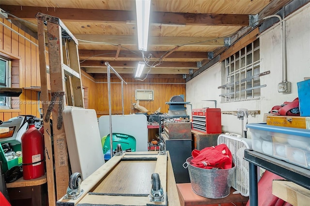 1150 W 69th Pl, Hialeah, FL 33014 - basement featuring wooden walls