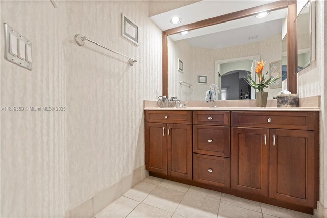 7182 Burgess Dr, Lake Worth, FL 33467 - full bathroom featuring tile patterned flooring and double vanity