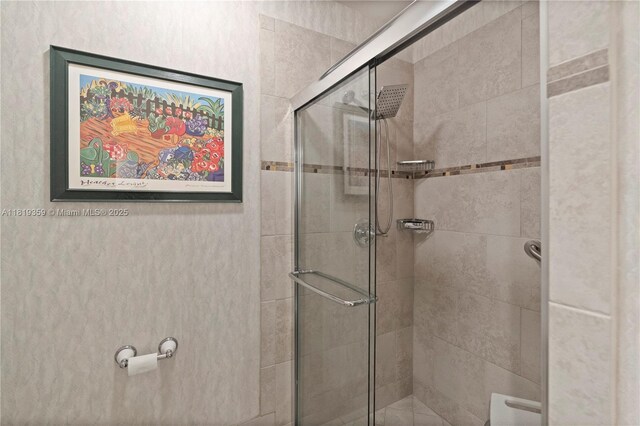 7182 Burgess Dr, Lake Worth, FL 33467 - bathroom featuring a stall shower