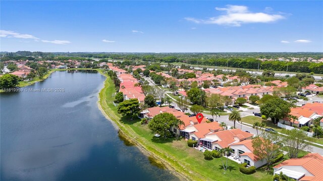 7182 Burgess Dr, Lake Worth, FL 33467 - aerial perspective of suburban area featuring a nearby body of water
