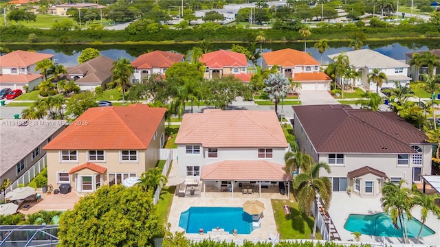 2635 SW 183rd Ave, Miramar, FL 33029 - aerial view of residential area featuring a pool and a nearby body of water