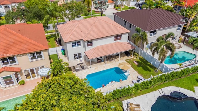 2635 SW 183rd Ave, Miramar, FL 33029 - aerial perspective of suburban area featuring a pool area