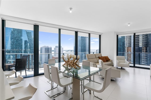 1300 S Miami Ave Unit 2305, Miami, FL 33130 - dining space with expansive windows and a city view