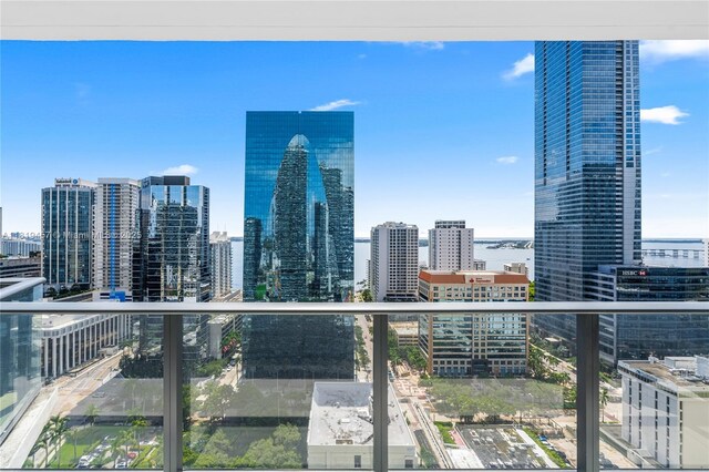 1300 S Miami Ave Unit 2305, Miami, FL 33130 - balcony with a skyline view and a water view