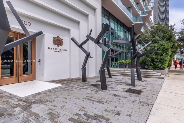 1300 S Miami Ave Unit 2305, Miami, FL 33130 - doorway to property featuring french doors and stucco siding