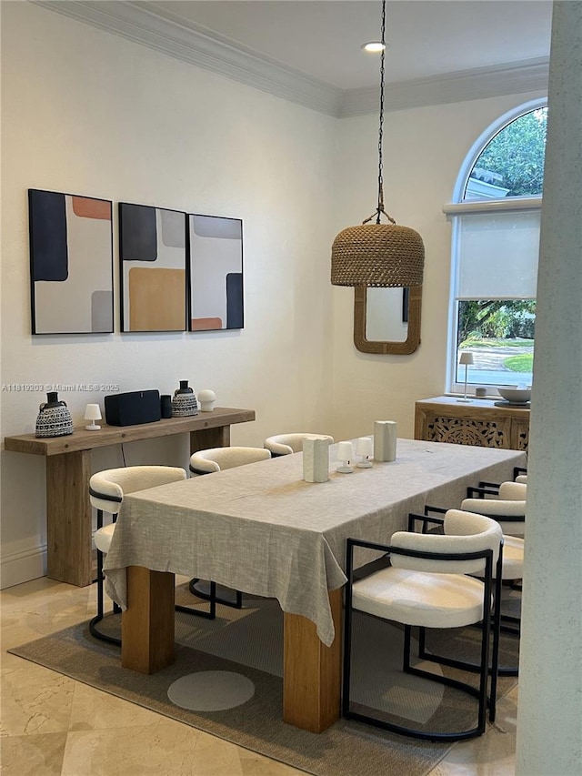 9532 SW 124th Ter, Miami, FL 33176 - dining room featuring crown molding and baseboards