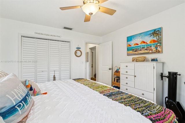2375 NW 81st Ave, Sunrise, FL 33322 - bedroom featuring a closet and a ceiling fan