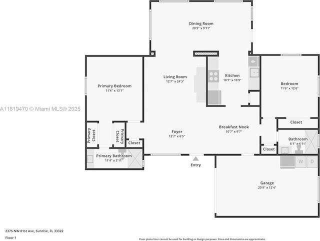 2375 NW 81st Ave, Sunrise, FL 33322 - view of home floor plan