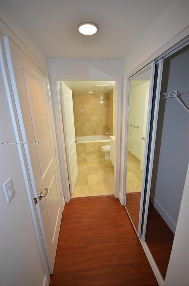 400 N Federal Hwy Unit 302S, Boynton Beach, FL 33435 - hall featuring wood finished floors and baseboards