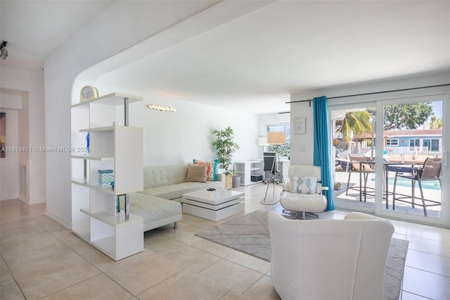 806 Argonaut Is, Dania Beach, FL 33004 - living area featuring light tile patterned flooring