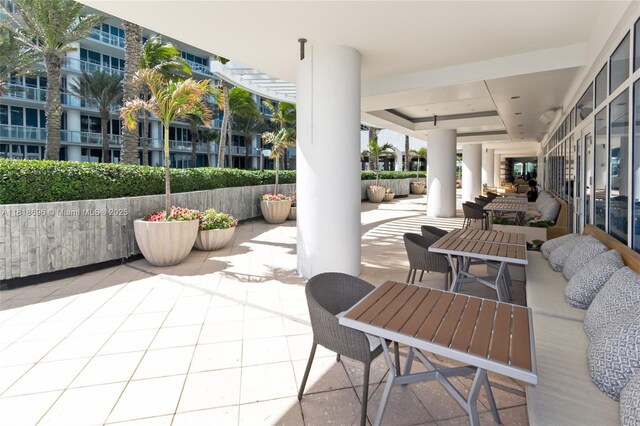 6801 Collins Ave Unit 1401, Door Number Miami Beach, FL 33141 - view of patio / terrace with outdoor lounge area