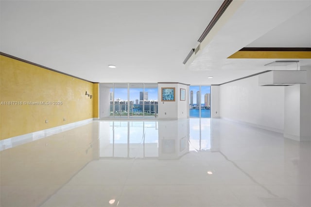 3201 NE 183rd St Unit 1702, Aventura, FL 33160 - unfurnished room featuring tile patterned floors, recessed lighting, and expansive windows