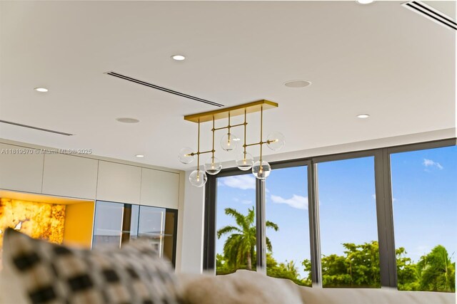 2033 NE 22nd St, Wilton Manors, FL 33305 - detailed view of recessed lighting and a chandelier