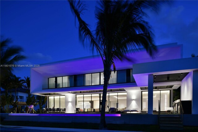 375 N Hibiscus Dr, Miami Beach, FL 33139 - view of back of house at twilight