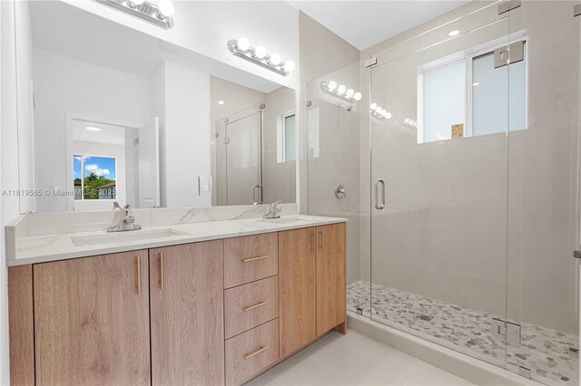 19446 SW 296th St Unit A, Homestead, FL 33030 - full bath featuring double vanity and a shower stall