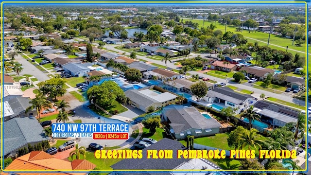 740 NW 97th Ter, Pembroke Pines, FL 33024 - aerial perspective of suburban area