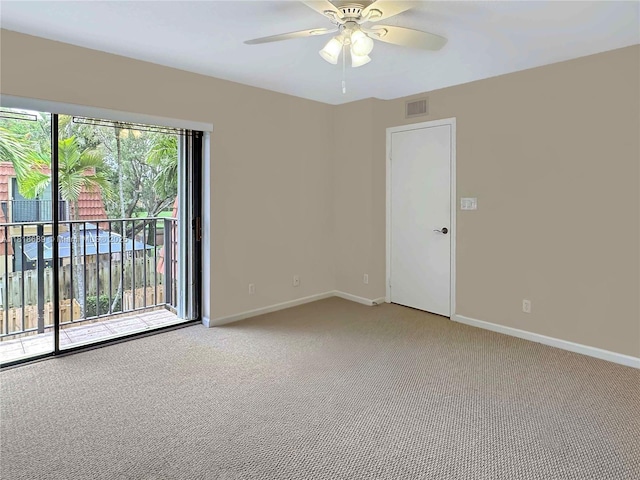 9920 NW 6th Pl Unit 9920, Plantation, FL 33324 - unfurnished room featuring light carpet and a ceiling fan