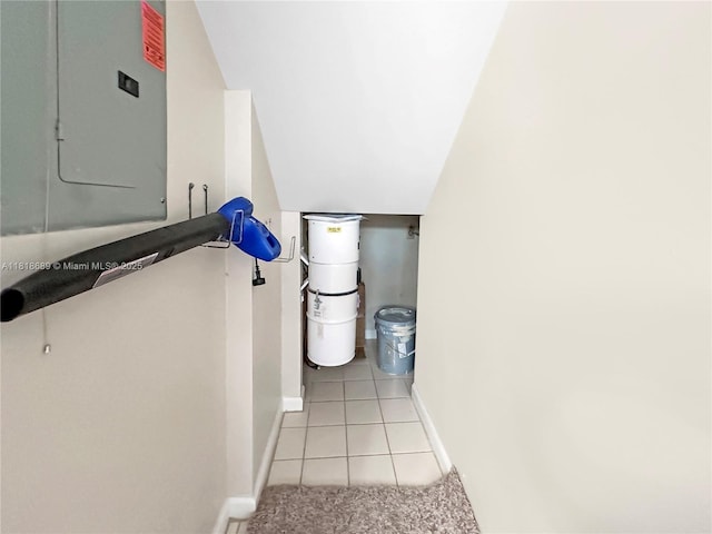 9920 NW 6th Pl Unit 9920, Plantation, FL 33324 - corridor with electric panel, tile patterned flooring, and carpet flooring