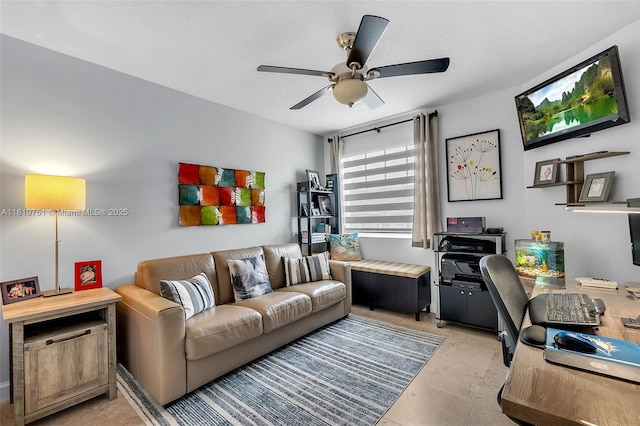 14621 Balgowan Rd Unit 206-3, Miami Lakes, FL 33016 - office area featuring a ceiling fan
