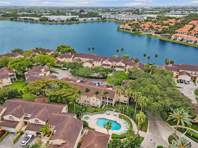 14621 Balgowan Rd Unit 206-3, Miami Lakes, FL 33016 - aerial view of residential area with a large body of water and a pool area