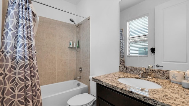 11530 SW 13th Ct, Pembroke Pines, FL 33025 - bathroom with vanity, shower / tub combo, and toilet