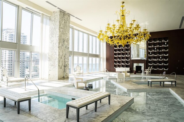 495 Brickell Ave Unit 3604, Miami, FL 33131 - common area with a high ceiling