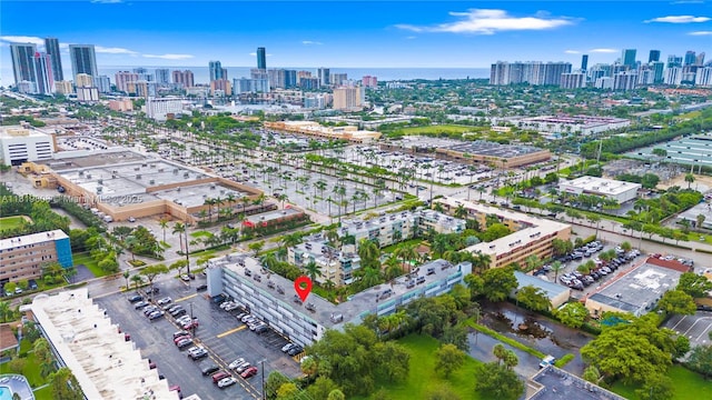 1333 E Hallandale Beach Blvd Unit 421, Hallandale Beach, FL 33009 - aerial view of property and surrounding area with city skyline