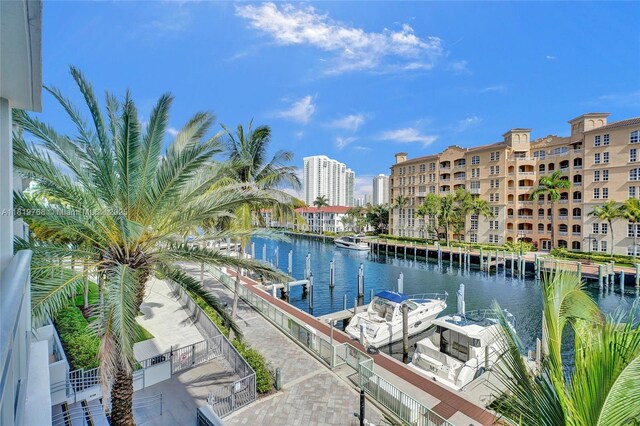 2950 NE 188th St Unit 225, Aventura, FL 33180 - dock area featuring a water view