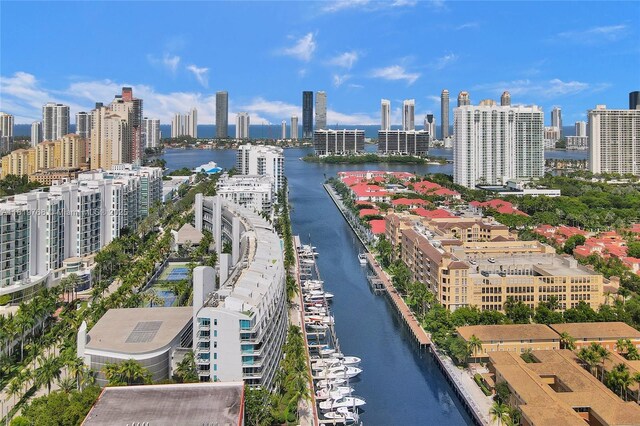 2950 NE 188th St Unit 225, Aventura, FL 33180 - drone / aerial view of skyline and a nearby body of water