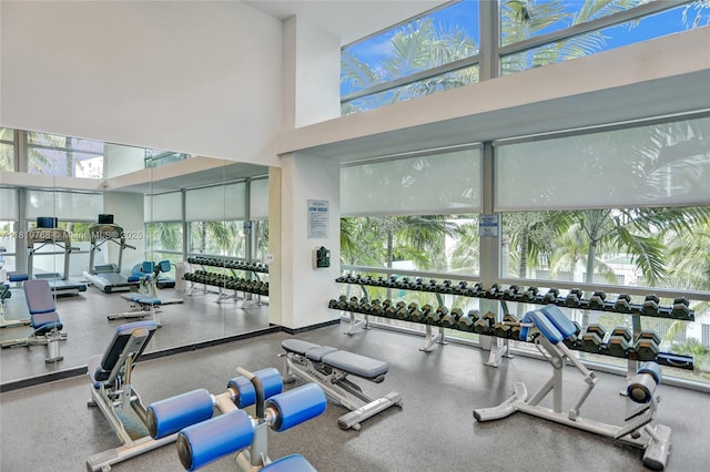 2950 NE 188th St Unit 225, Aventura, FL 33180 - workout area with a high ceiling
