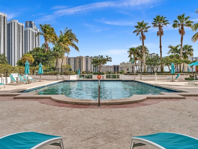 16500 Collins Ave Unit Th-10, Sunny Isles Beach, FL 33160 - community pool with a patio and a view of city
