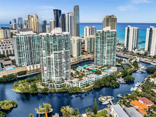 16500 Collins Ave Unit Th-10, Sunny Isles Beach, FL 33160 - view of city skyline featuring a nearby body of water