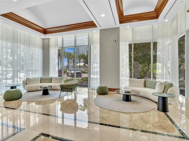 16500 Collins Ave Unit Th-10, Sunny Isles Beach, FL 33160 - community lobby featuring vaulted ceiling