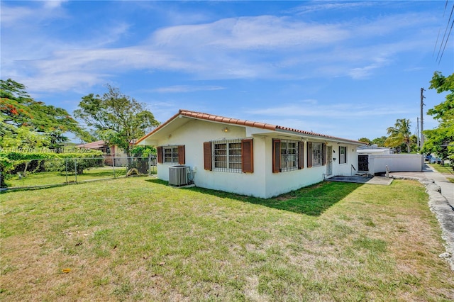100 NW 23rd Ave, Miami, FL 33125 - rear view of property with stucco siding and a tile roof