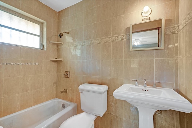 100 NW 23rd Ave, Miami, FL 33125 - full bathroom featuring tile walls and  shower combination