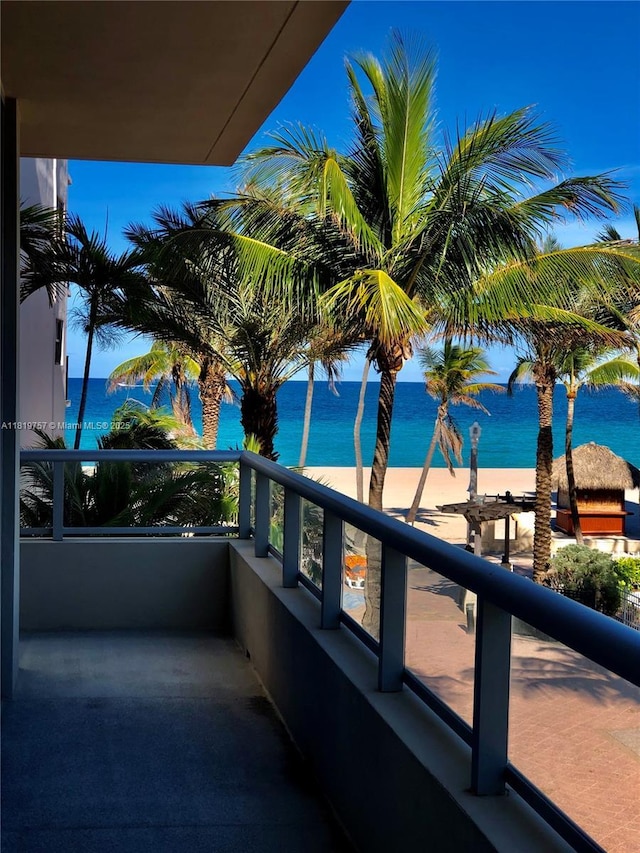 777 N Ocean Dr Unit N207, Hollywood, FL 33019 - balcony featuring a water view